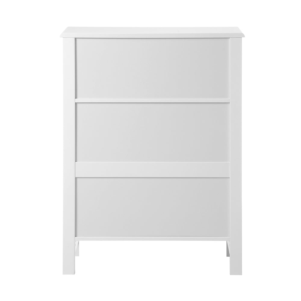 Oikiture Bathroom Cabinet Two Rattan Door White