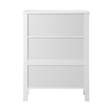 Oikiture Bathroom Cabinet Two Rattan Door White - Close-Up Angle