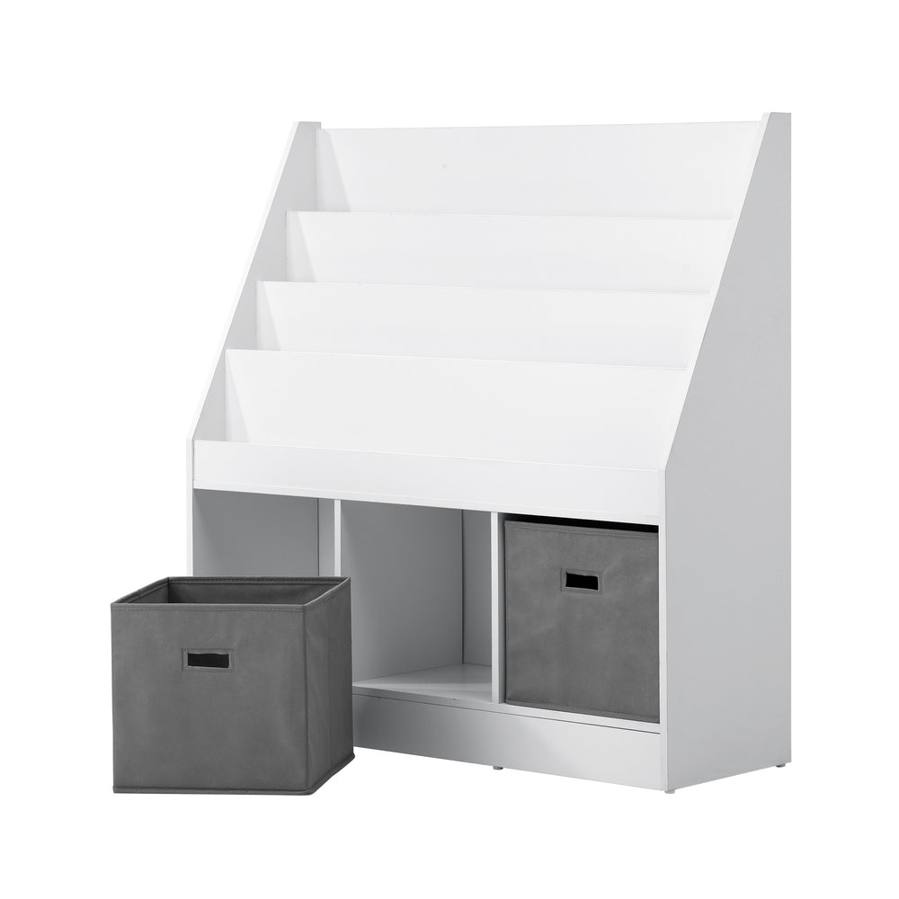 Oikiture Kids Bookshelf Toy Box Organiser Display Shelf