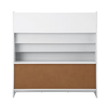 Oikiture Kids Bookshelf Toy Box Organiser Display Shelf - Close-Up Angle