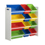 Oikiture Kids Toy Box Organiser 12 Bins