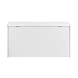 Oikiture Kids Toy Storage Box Wooden Chest Container - Close-Up Angle