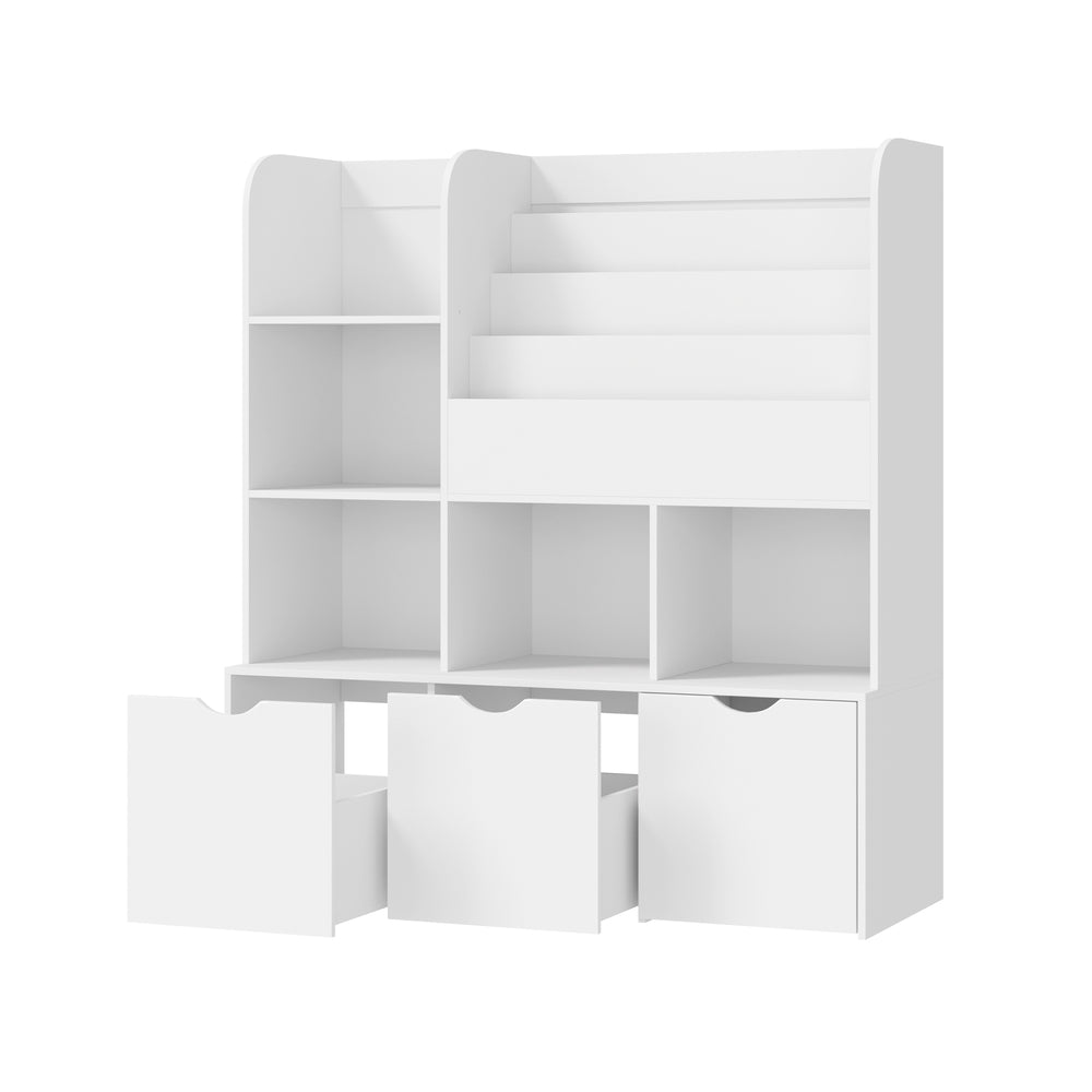 Oikiture Kids Bookcase Toy Organiser Cabinet With Chest