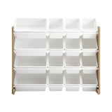 Oikiture 16 Bins 4-Tier Kids Toy Organiser Storage Rack