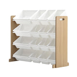 Oikiture 16 Bins 4-Tier Kids Toy Organiser Storage Rack