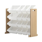 Oikiture 16 Bins 4-Tier Kids Toy Organiser Storage Rack