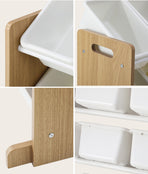 Oikiture 16 Bins 4-Tier Kids Toy Organiser Storage Rack