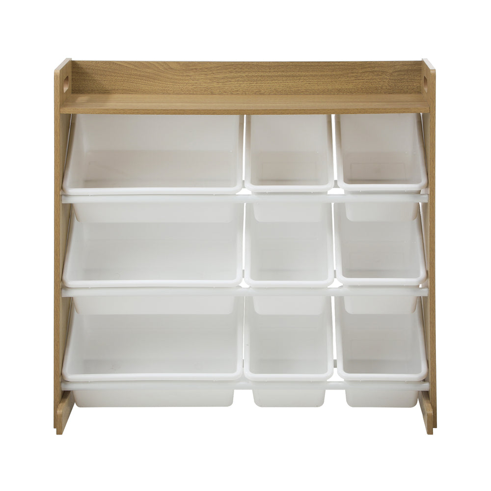 Oikiture 9 Bins Kids Toy Box Organiser Display Shelf