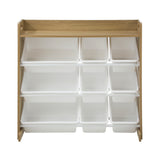 Oikiture 9 Bins Kids Toy Box Organiser Display Shelf - Front View