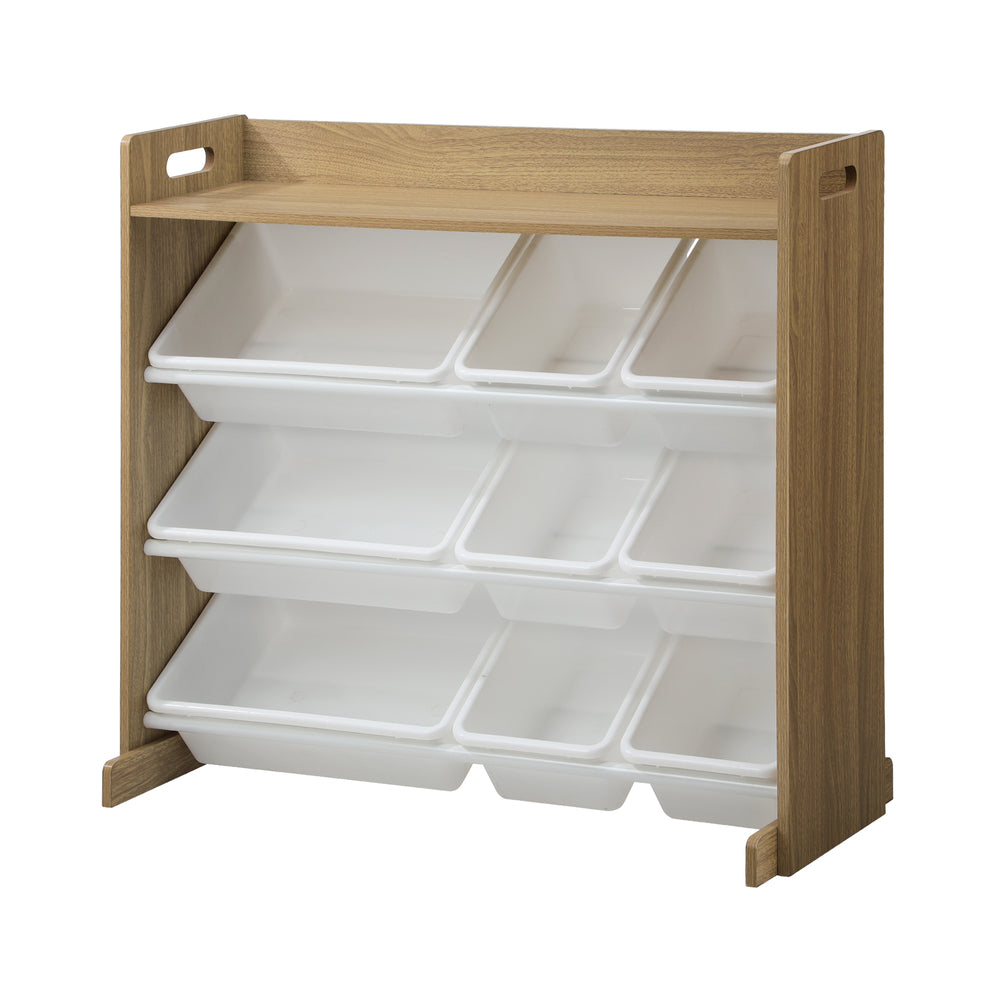 Oikiture 9 Bins Kids Toy Box Organiser Display Shelf