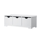 Oikiture Kids Toy Storage Box Organiser Seating Bench - Rear View