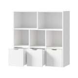 Oikiture Kids Storage Organiser Cabinet With Removable Box White