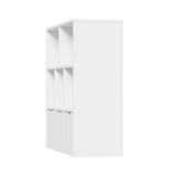 Oikiture Kids Storage Cabinet Organiser With Removable Box White - Rear View