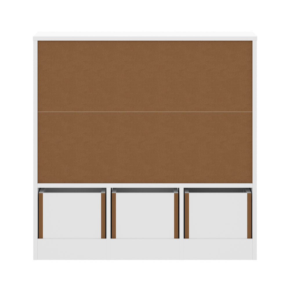 Oikiture Kids Storage Cabinet Organiser With Removable Box White