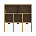 Oikiture Kids Storage Organiser Cabinet With Removable Box Natural