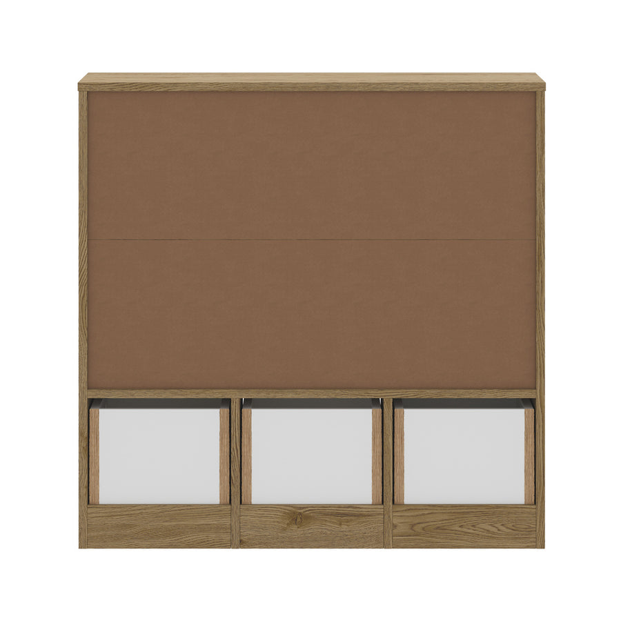 Oikiture Kids Storage Organiser Cabinet With Removable Box Natural