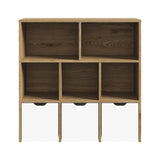 Oikiture Kids Storage Cabinet Organiser With Removable Box Natural - Rear View