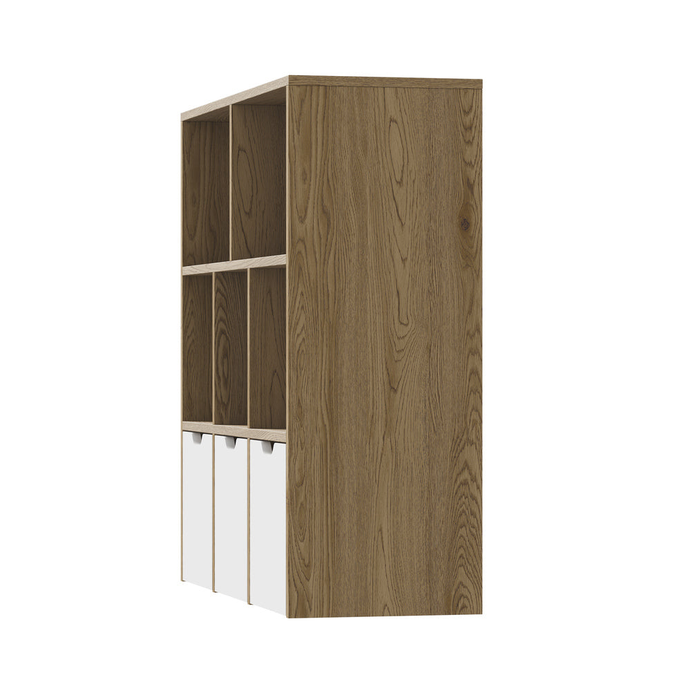 Oikiture Kids Storage Cabinet Organiser With Removable Box Natural