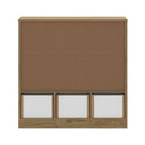 Oikiture Kids Storage Cabinet Organiser With Removable Box Natural