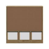 Oikiture Kids Storage Cabinet Organiser With Removable Box Natural - Top-Down View