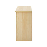 Oikiture Kids Toy Storage Cabinet With Storage Box Natural - Top-Down View