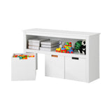 Oikiture Wooden Kids Storage Cabinet With Portable Box