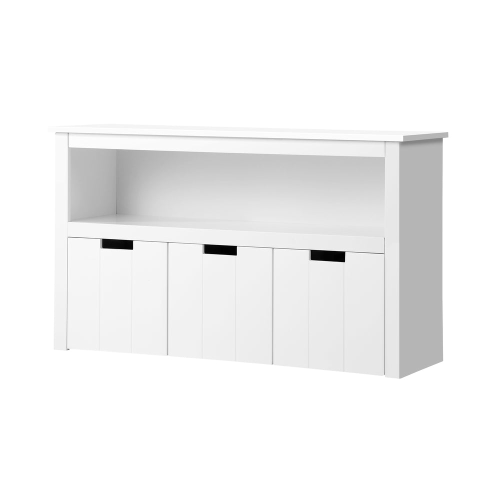 Oikiture Wooden Kids Storage Cabinet With Portable Box