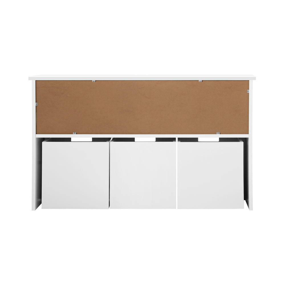 Oikiture Wooden Kids Storage Cabinet With Portable Box