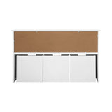 Oikiture Wooden Kids Storage Cabinet With Portable Box - Top-Down View