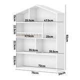Oikiture Kids Bookshelf Bookcase Organiser Display Shelf - Low Angle