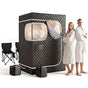 Devanti Portable Steam Sauna Tent 2 Person 1000W 3L Steamer Home SPA 60Min Timer