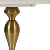 Oikiture Coffee Side Table Round Metal White - 45-Degree Angle