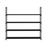 Artiss Shoe Rack 4-tier 16 Pairs Stackable Black - 45-Degree Angle