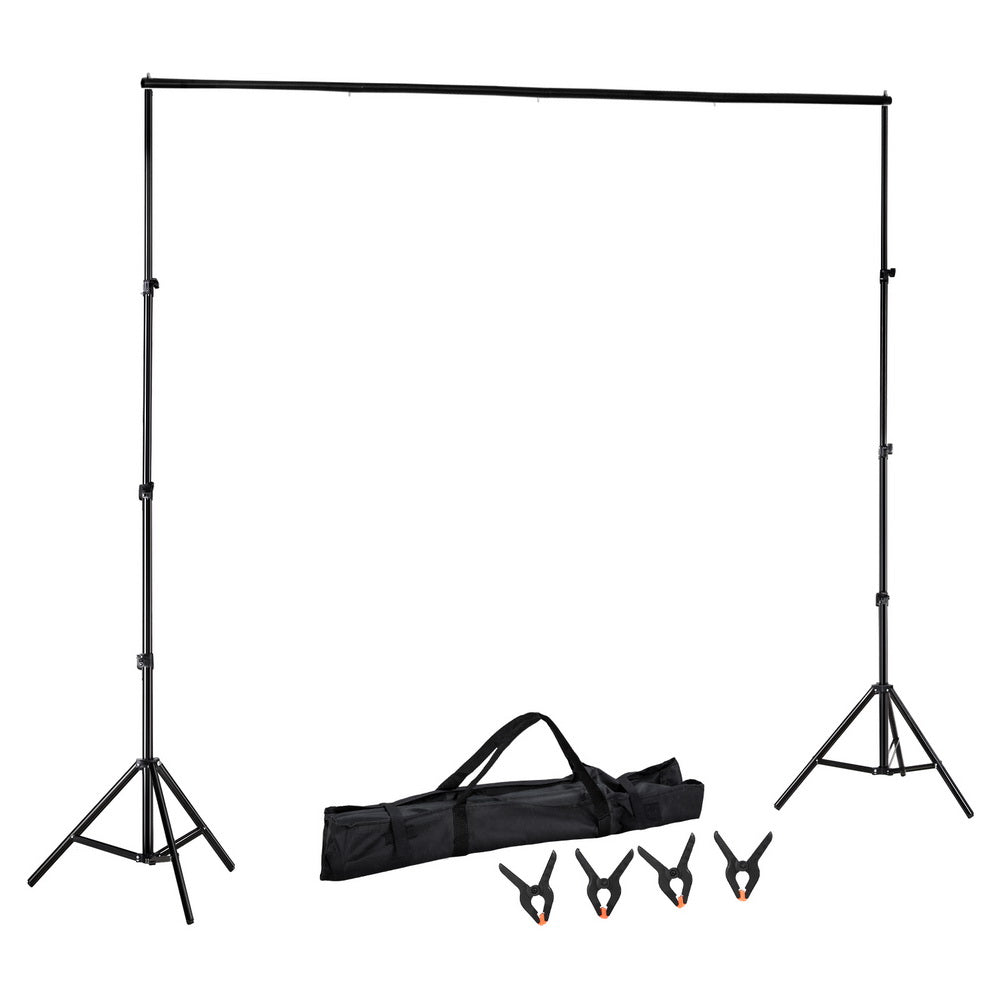 Adjustable 2.5x3M Photography Backdrop Support Stand Kit with Carry Bag