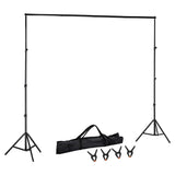 Adjustable 2.5x3M Photography Backdrop Support Stand Kit with Carry Bag