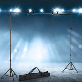 Adjustable 2.5x3M Photography Backdrop Support Stand Kit with Carry Bag - 45-Degree Angle