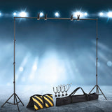 Adjustable 2.5X3M Photography Backdrop Support Stand Kit with Carry Bag and Accessories - 45-Degree Angle