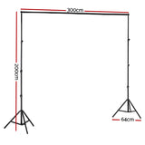 2X3M Photography Backdrop Stand Kit Studio Screen Photo Background Support Set - Front View