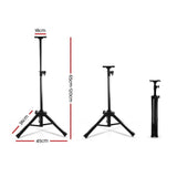 Alpha Speaker Stand 65-120cm Adjustable Height Surround Sound Studio Home 2pcs - Front View