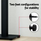 Adjustable Alpha Steel Speaker Stands (Set of 2) - 70-117cm Height - Rear View