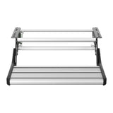 Weisshorn Manual Pull Out Caravan Step Folding RV Entry Stair 200KG Capacity Non-Slip Aluminium