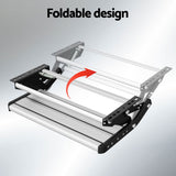 Weisshorn Manual Pull Out Caravan Step Folding RV Entry Stair 200KG Capacity Non-Slip Aluminium - 45-Degree Angle