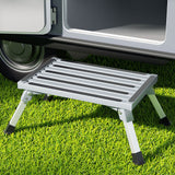 Weisshorn Caravan Step Folding Aluminium Step Ladder Stool - 45-Degree Angle