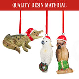 Aussie Animals Pack of 6 Christmas Baubles Decoration Gift Pack - Low Angle