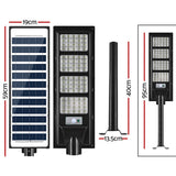 Leier 320 LED Solar Street Light Flood Motion Sensor Remote - Front View