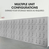 FORTIA 12-Door Metal Storage Lockers, for Gym, Office, Light Grey