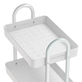 Artiss Storage Trolley Kitchen Cart 3 Tiers Rack Shelf Organiser Wheels White - Side View