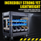 Baumr-AG Parts Bin Trolley Service Utility Cart Storage Mobile Tool Workshop - 45-Degree Angle