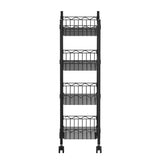 Artiss 4-Tier Shelving Unit Adjustable Garage Storage Kitchen Rack With Wheels - Top-Down View