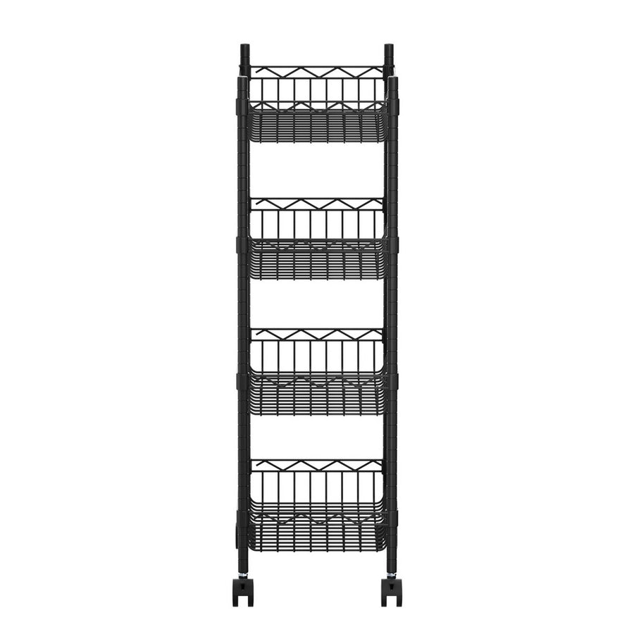 Artiss 4-Tier Shelving Unit Adjustable Garage Storage Kitchen Rack With Wheels